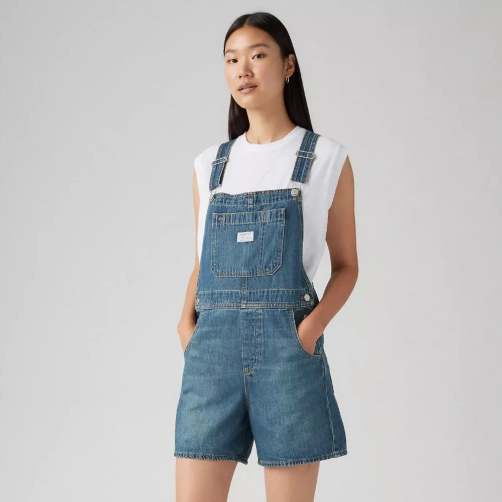 Levi’s Utility Lightweight Shortalls Overalls Denim - Picture 3 of 14